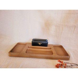 Vintage Eagle Woodgrain Avon Valet Tray